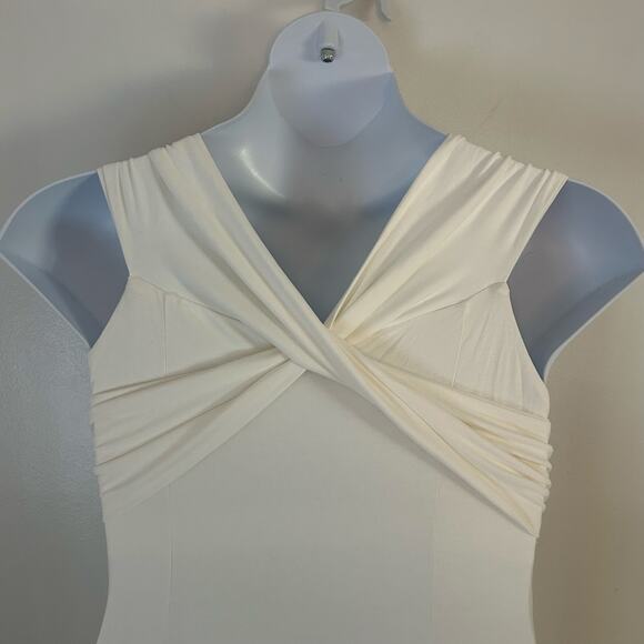 OGL Women's Flowy Criss Cross Off Shoulder Midi Brami Dress Pure White L New - Picture 6 of 8